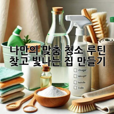 나만의 맞춤 청소 루틴🧹✨ 찾고 🏡빛나는 집 만들기!