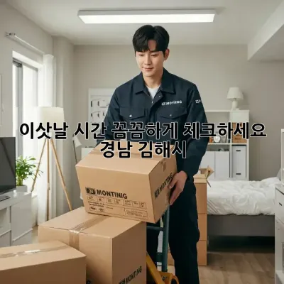 이삿날 시간, 꼼꼼하게 체크하세요! (경남 김해시)