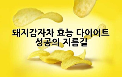 돼지감자차 효능: 다이어트 성공의 지름길?