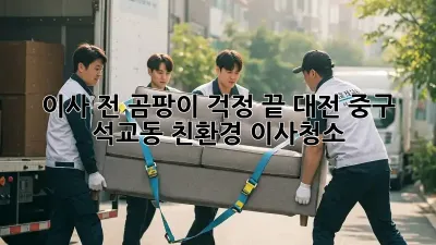 이사 전, 곰팡이 걱정 끝! 대전 중구 석교동 친환경 이사청소