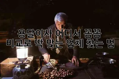 🚚💨 용달이사, 어디서? 꼼꼼 비교로 딱 맞는 업체 찾는 법!