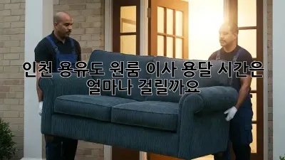 인천 용유도 원룸 이사 용달, 시간은 얼마나 걸릴까요?