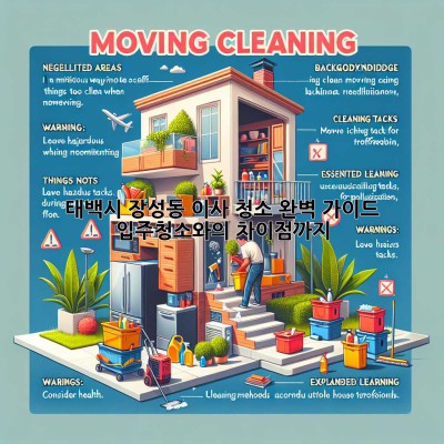 태백시 장성동 이사 청소 완벽 가이드: 입주청소와의 차이점까지!