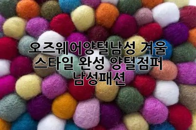 오즈웨어양털남성🐑 겨울 스타일 완성! #양털점퍼 #남성패션