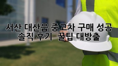 서산 대산읍 중고차 구매 성공! ✨ 솔직 후기 & 꿀팁 대방출 🚗💨