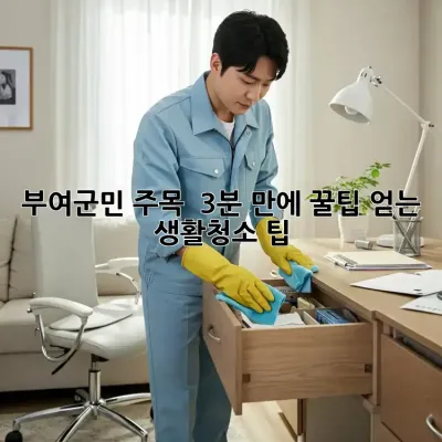 부여군민 주목! ✨ 3분 만에 꿀팁 얻는 #생활청소 팁 🏡
